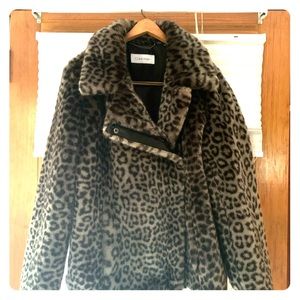 BRAND NEW Calvin Klein faux fur coat
